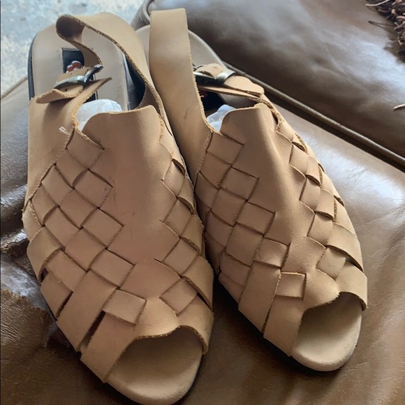 Azaleia Brazil woven leather sandals 11 boho  Y2K - Picture 1 of 5